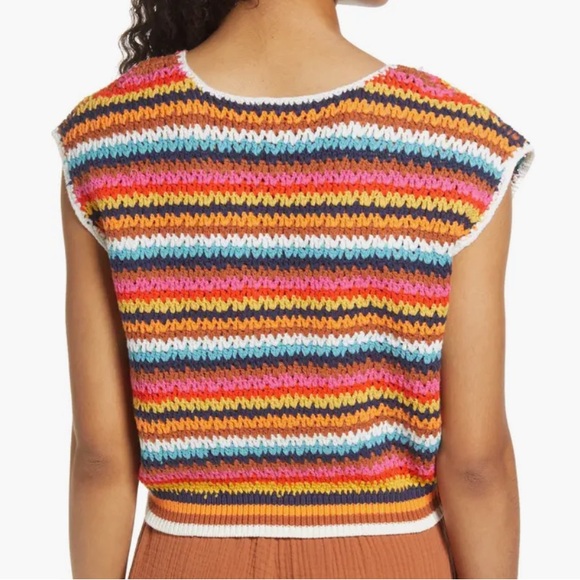 Marine Layer NWT Colorful Striped Knit Sleeveless Top - Size XL - Picture 3 of 7